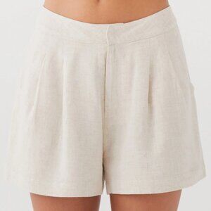Peppermayo - Born For Bordeaux Linen Shorts - Oatmeal